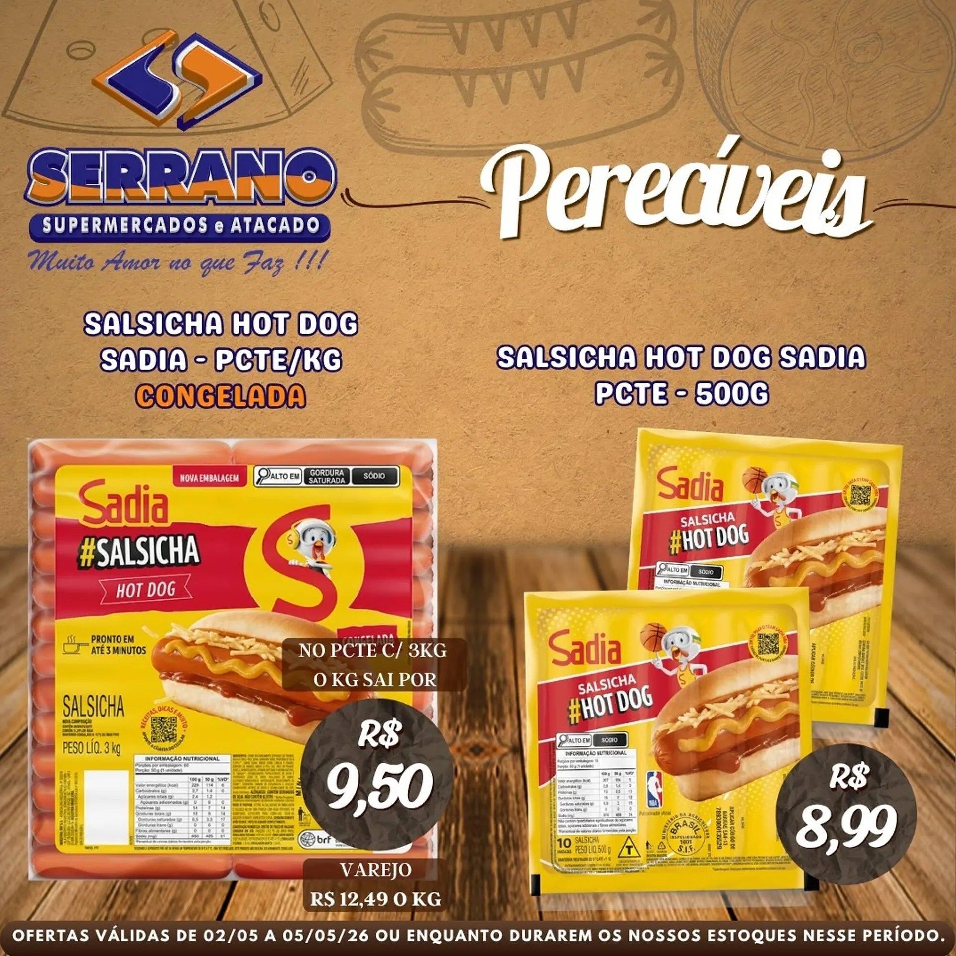 Encarte de Catálogo Serrano Supermercado 3 de maio até 5 de maio 2026 - Pagina 9