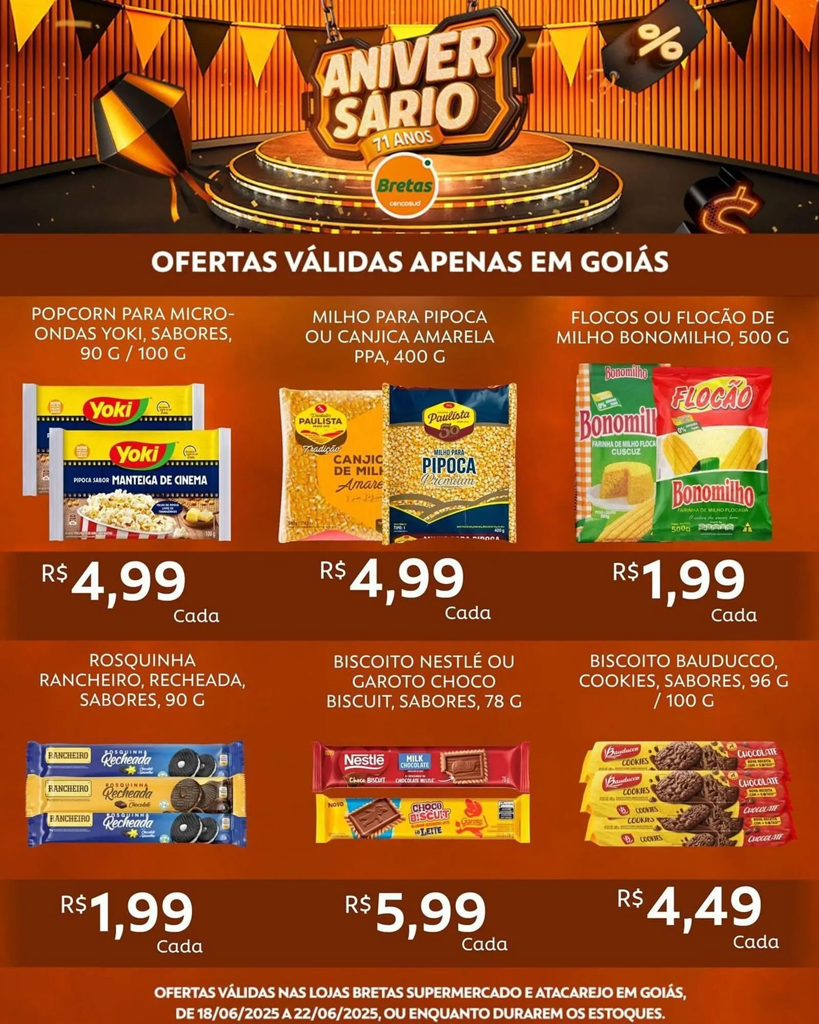 Encarte de Catálogo Supermercados Bretas 18 de junho até 22 de junho 2025 - Pagina 1