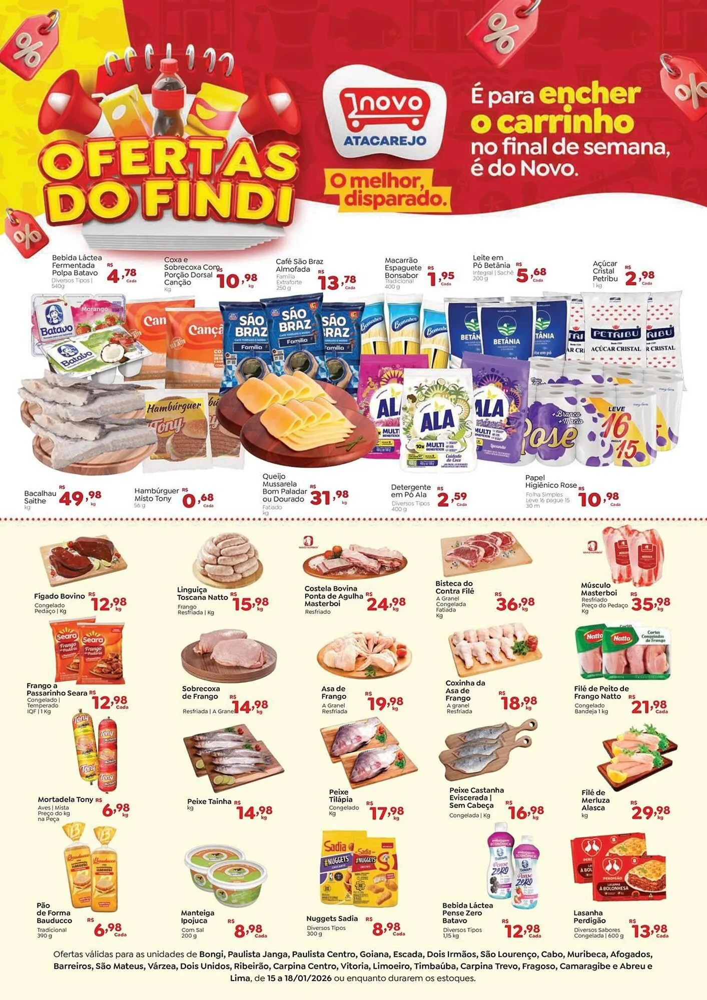 Encarte de Folheto Novo Atacarejo 15 de janeiro até 18 de janeiro 2026 - Pagina 1