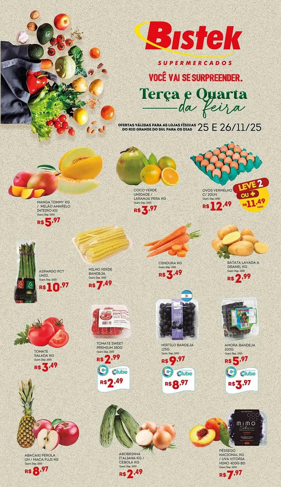 Encarte de Encarte Bistek Supermercados 25 de novembro até 26 de novembro 2025 - Pagina 1