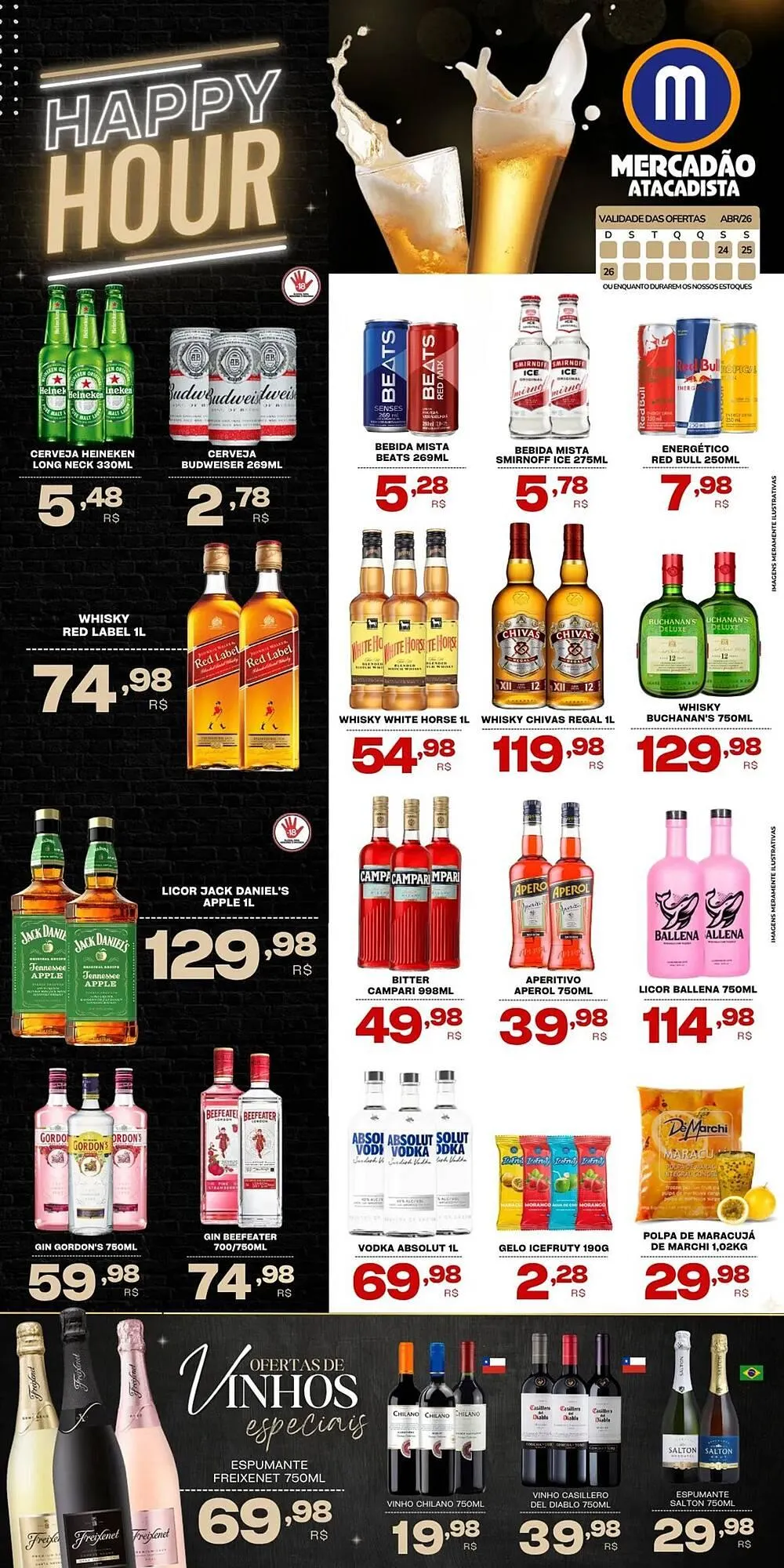 Encarte de Folheto Mercadão Atacadista 24 de abril até 26 de abril 2026 - Pagina 1