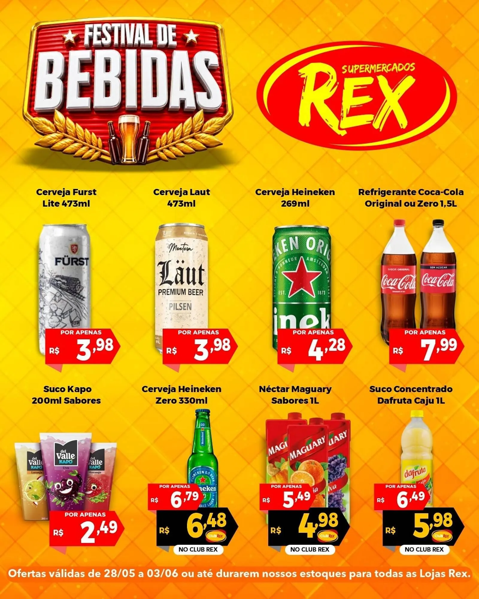 Encarte de Catálogo Supermercados Rex 29 de maio até 3 de junho 2026 - Pagina 1