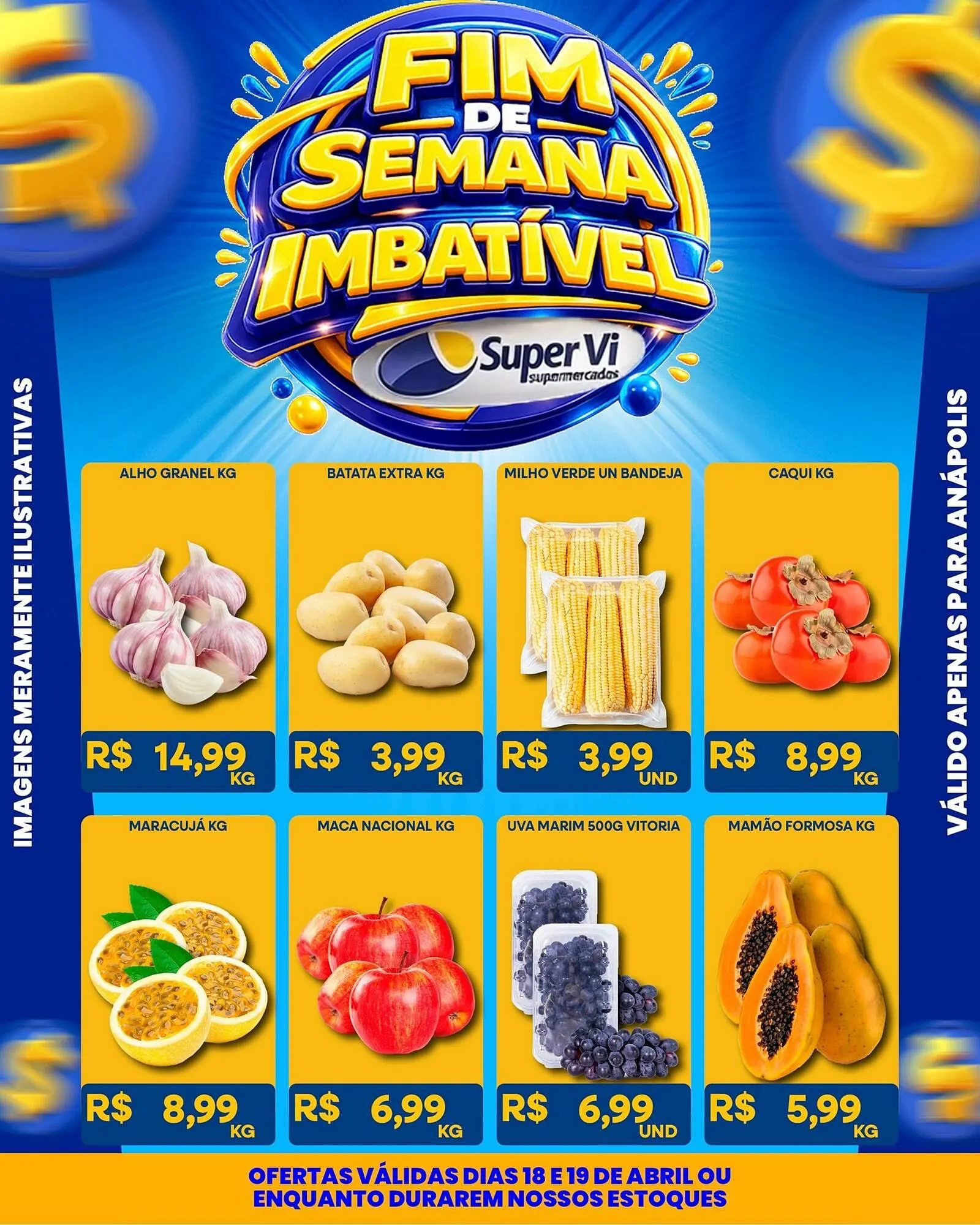 Encarte de Catálogo Super Vi Supermercados 18 de abril até 19 de abril 2026 - Pagina 1
