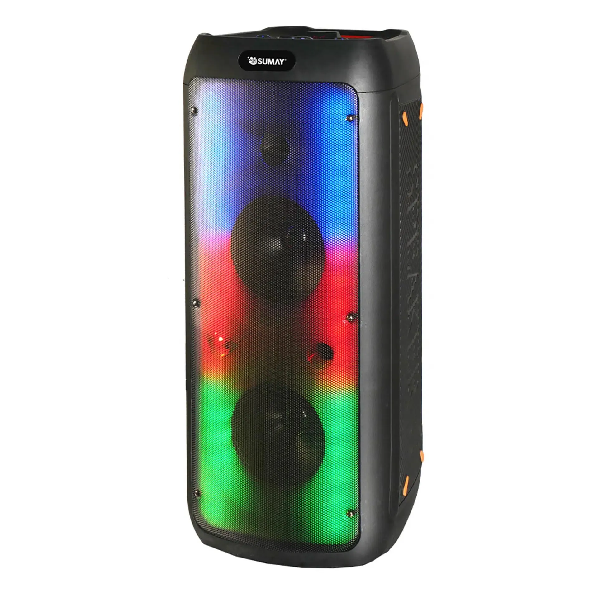 Caixa de Som Portátil Sumay Light Box 800W Bluetooth Com Controle Remoto