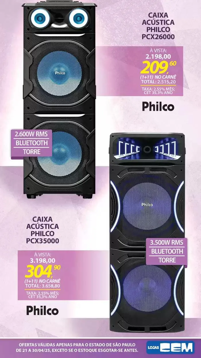 Encarte de Encarte Lojas Cem 18 de abril até 30 de abril 2025 - Pagina 60