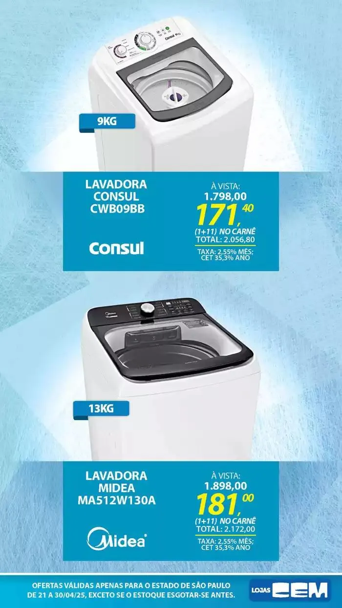 Encarte de Encarte Lojas Cem 18 de abril até 30 de abril 2025 - Pagina 25