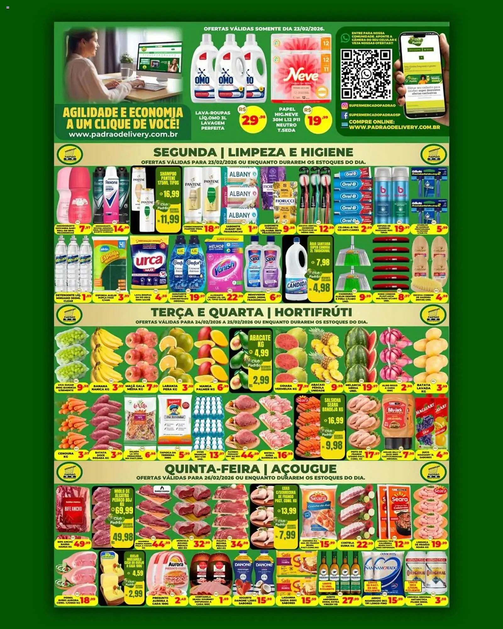 Encarte de Folheto Supermercado Padrão 23 de fevereiro até 27 de fevereiro 2026 - Pagina 1