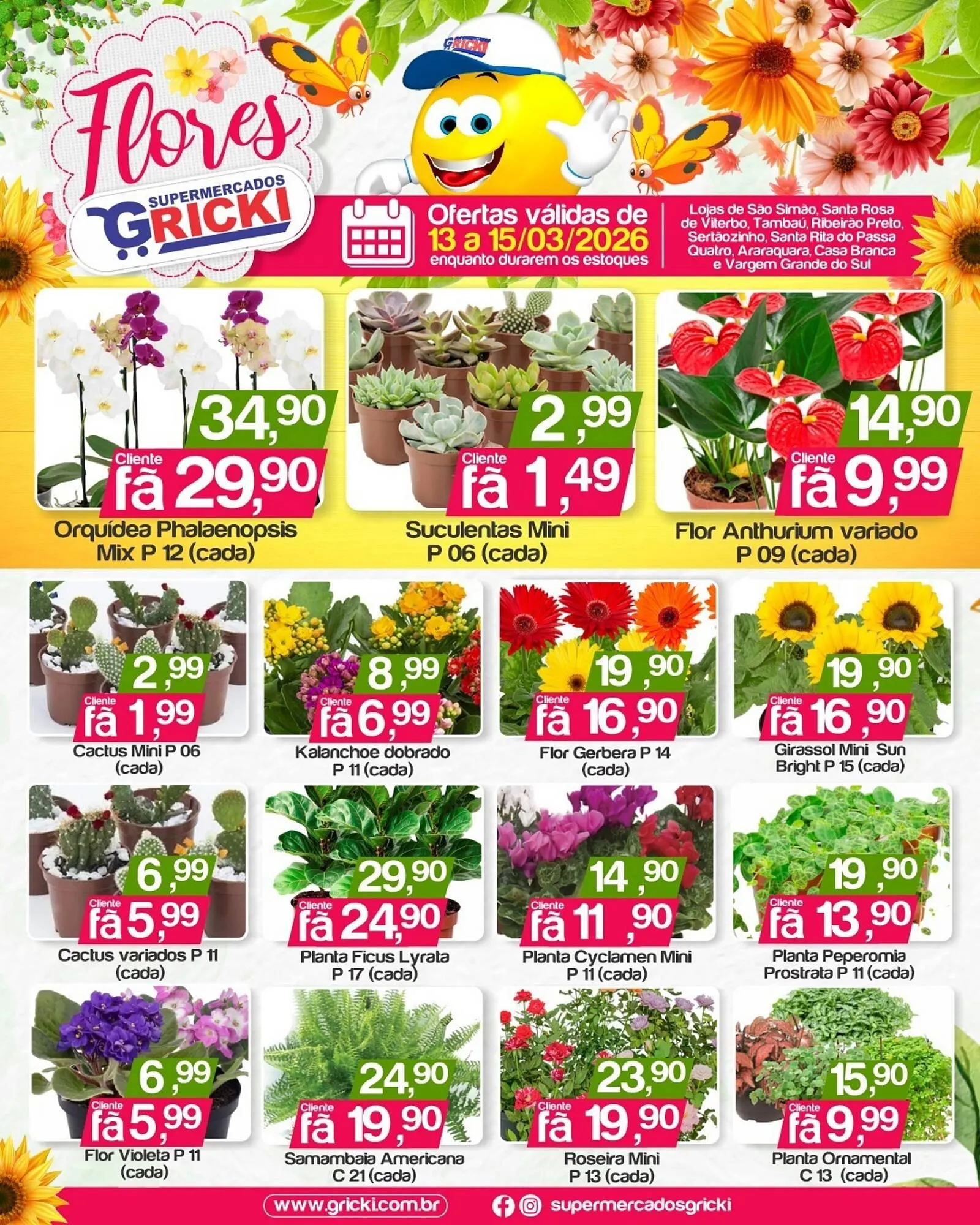 Encarte de Catálogo Supermercados Gricki 13 de março até 15 de março 2026 - Pagina 1