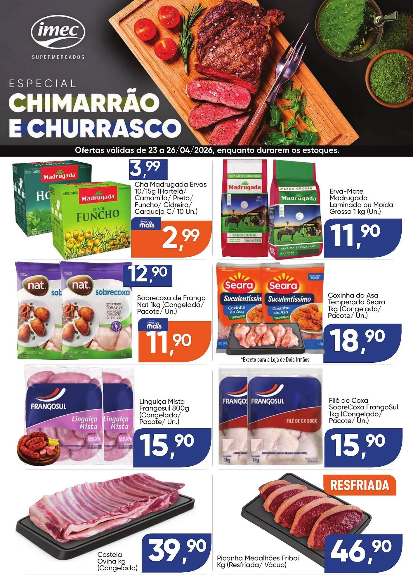 Encarte de Catálogo Imec Supermercados 24 de abril até 26 de abril 2026 - Pagina 1