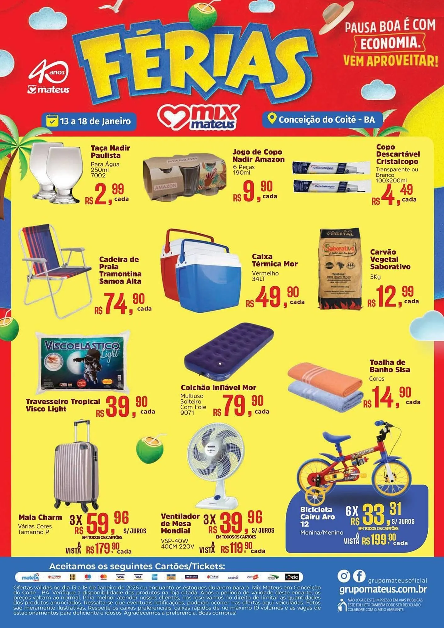Encarte de Catálogo Supermercados Mateus 15 de janeiro até 18 de janeiro 2026 - Pagina 1