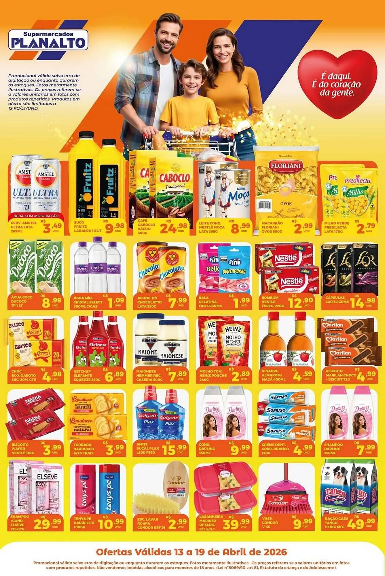 Encarte de Catálogo Supermercados Planalto 13 de abril até 19 de abril 2026 - Pagina 1