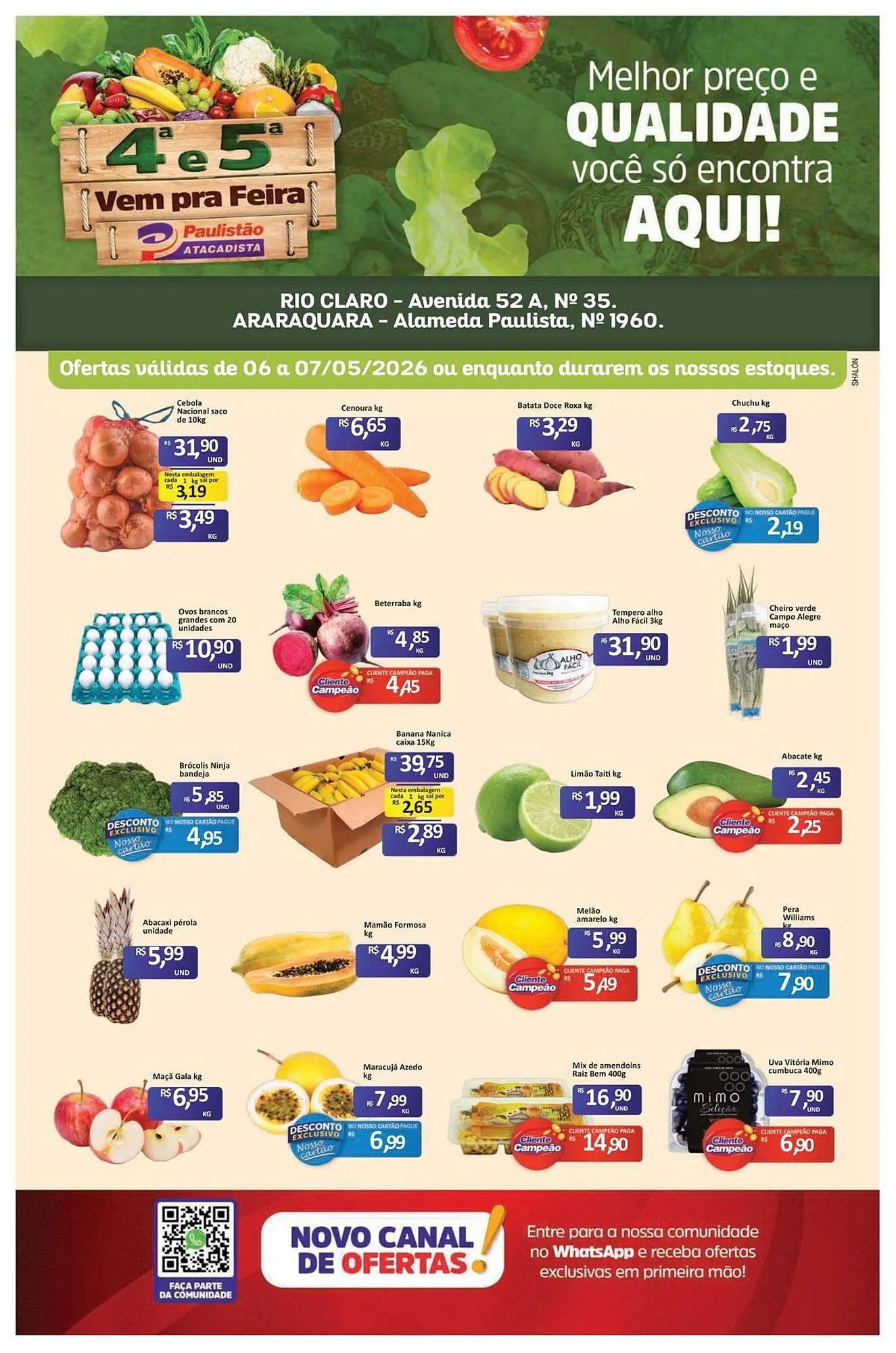 Encarte de Catálogo Paulistão Supermercados 6 de maio até 7 de maio 2026 - Pagina 1