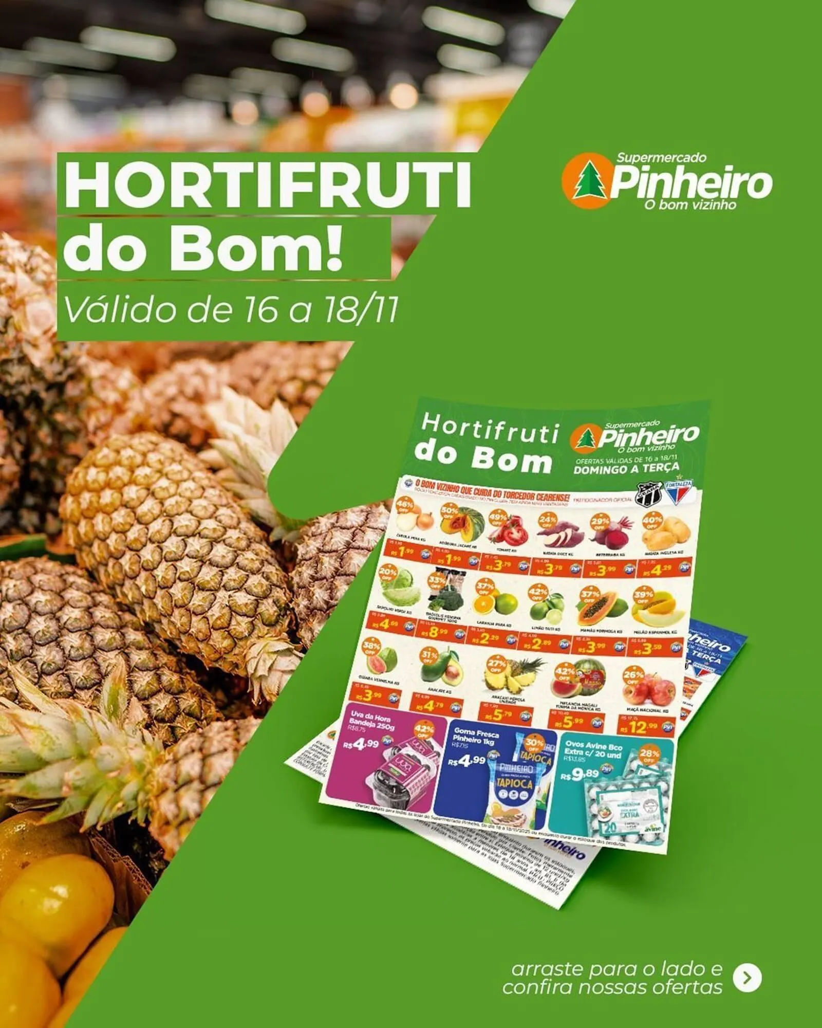 Encarte de Encarte Pinheiro Supermercado 16 de novembro até 18 de novembro 2025 - Pagina 1