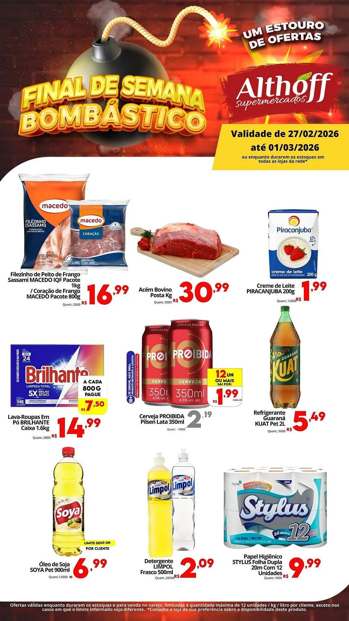 Encarte de Encarte Althoff Supermercados 27 de fevereiro até 1 de março 2026 - Pagina 1