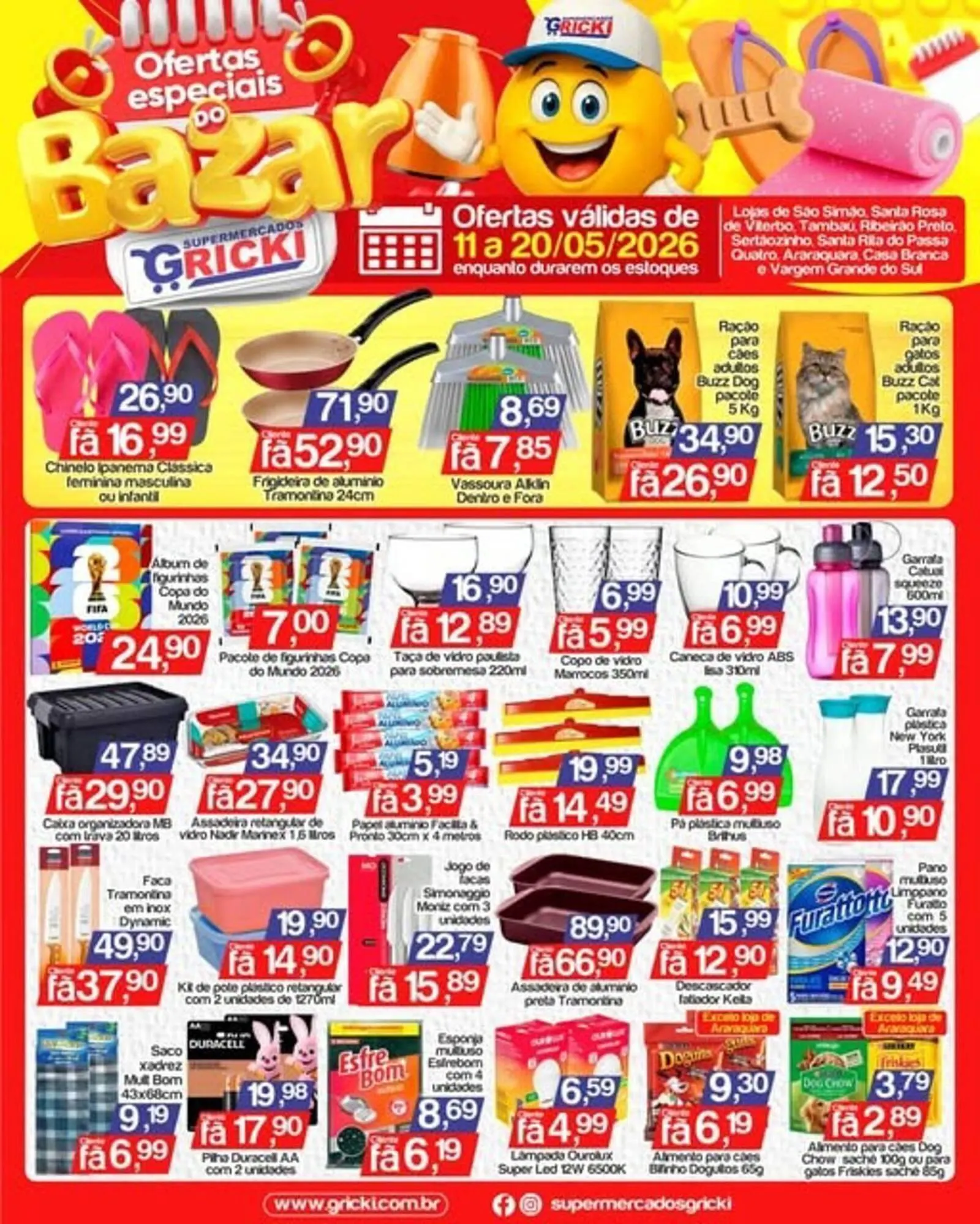 Encarte de Catálogo Supermercados Gricki 11 de maio até 20 de maio 2026 - Pagina 1