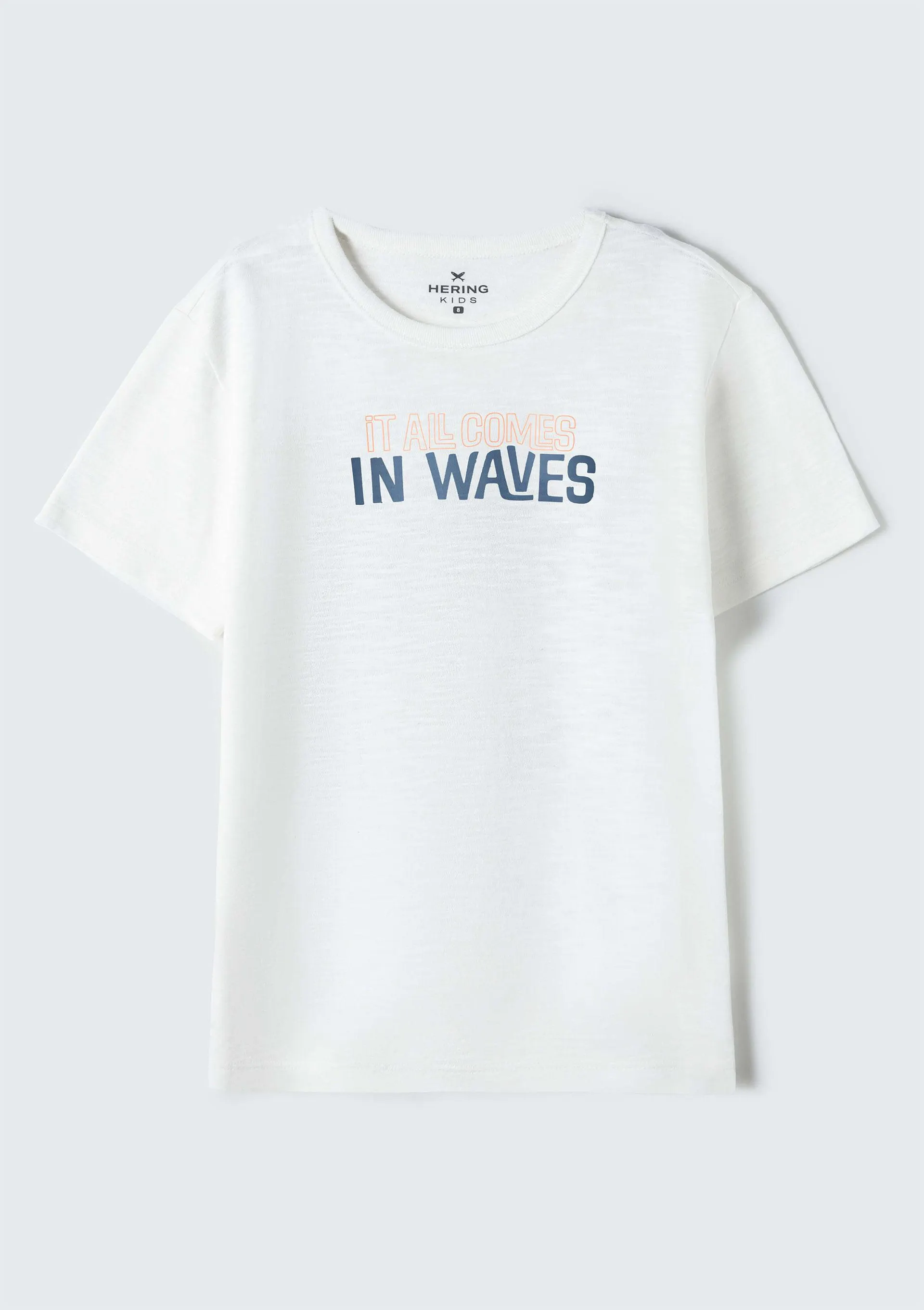 Camiseta Infantil Menino Estampada Flamê - Off White