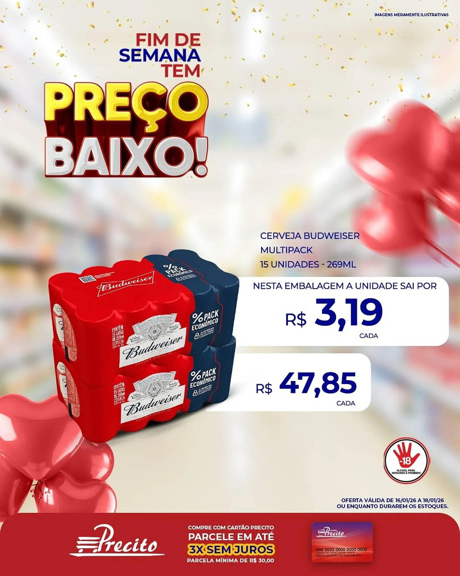 Encarte de Catálogo Supermercado Precito 16 de janeiro até 18 de janeiro 2026 - Pagina 1