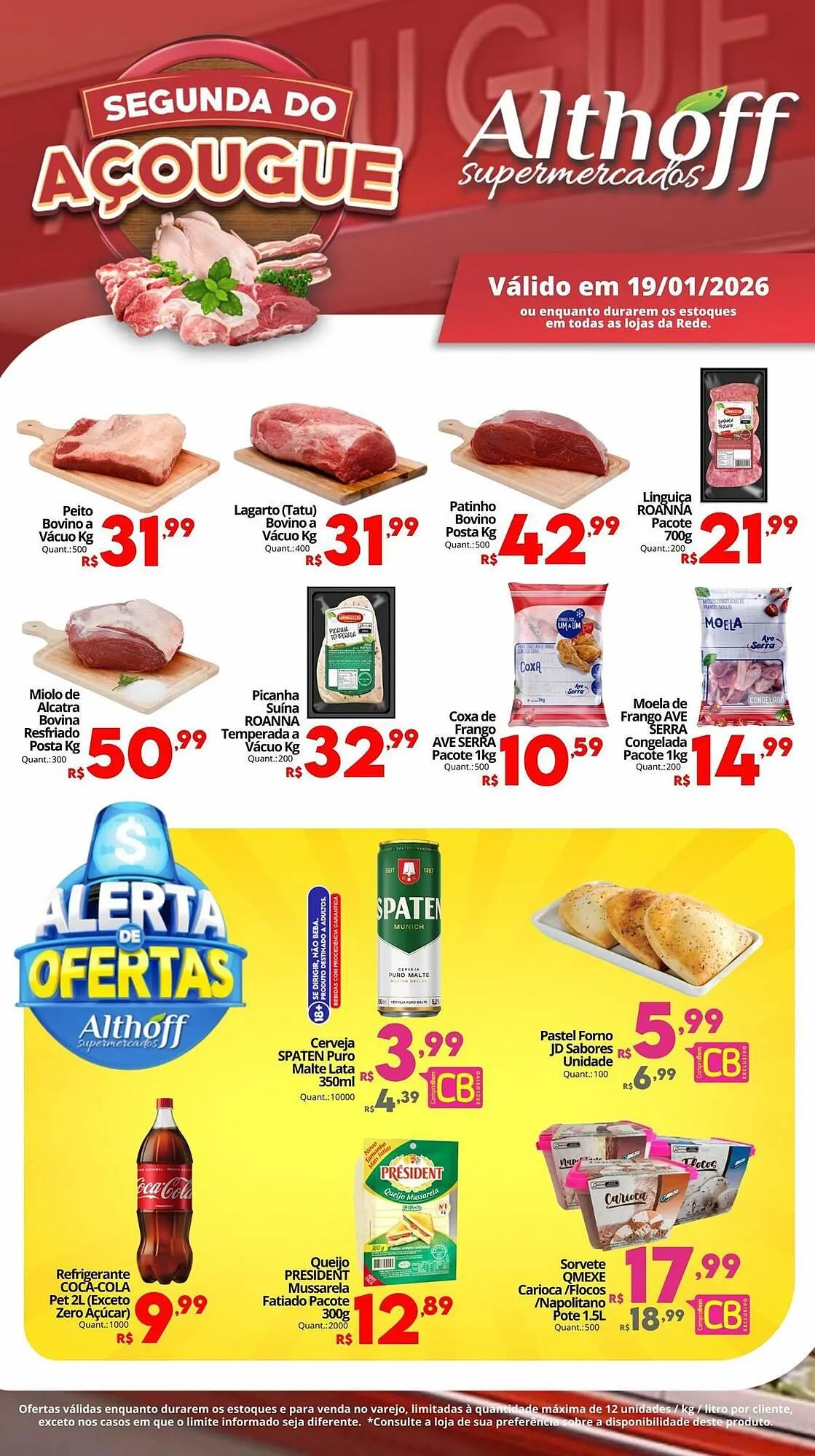 Encarte de Encarte Althoff Supermercados 19 de janeiro até 19 de janeiro 2026 - Pagina 1