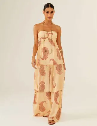 Vestido Longo Ggt Paisley Grande