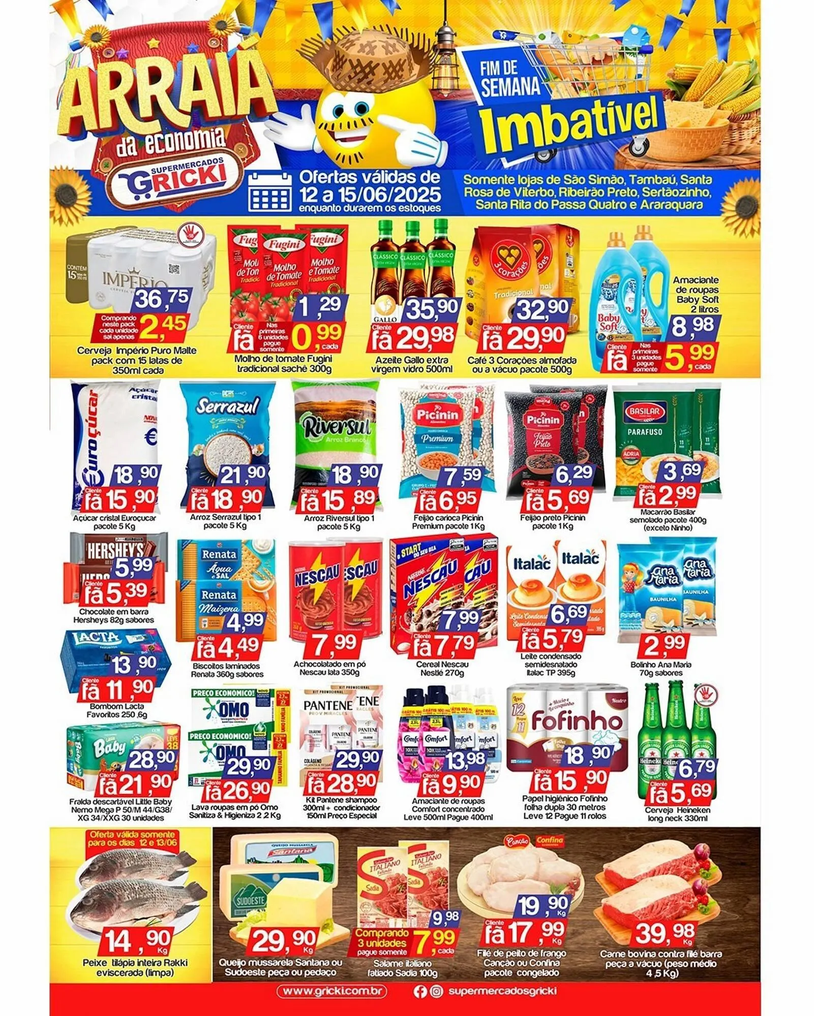 Encarte de Catálogo Supermercados Gricki 12 de junho até 15 de junho 2025 - Pagina 1