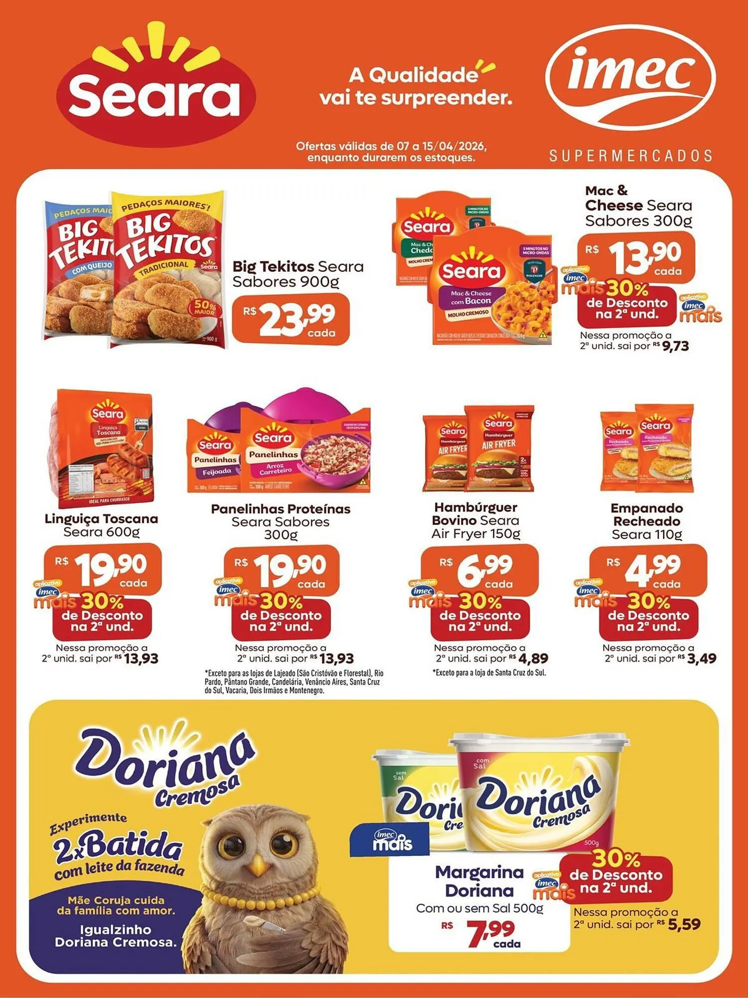 Encarte de Catálogo Imec Supermercados 7 de abril até 15 de abril 2026 - Pagina 1