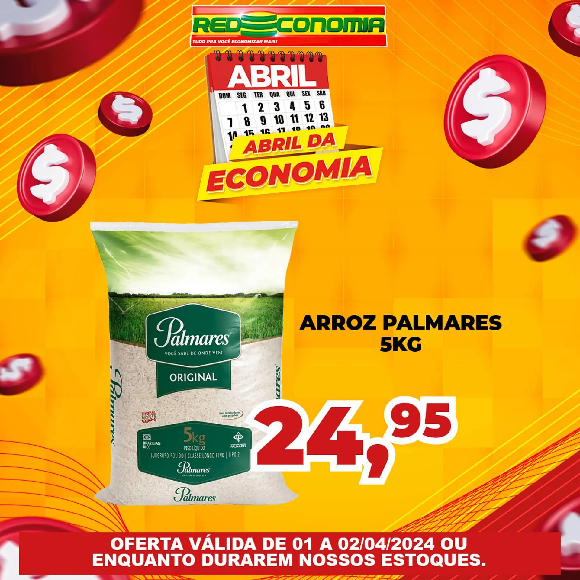 Encarte de Catálogo Rede Economia 1 de abril até 2 de abril 2024 - Pagina 1