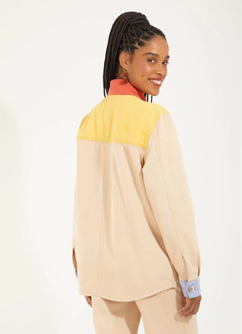 Jaqueta sarja color blocking