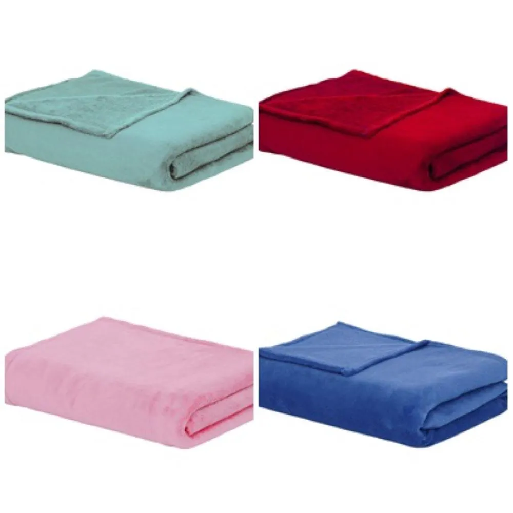 Manta Solteiro Lisa Cinta Cores Sortidas 150x220cm AC2478/PY2478 - Arte Cazza