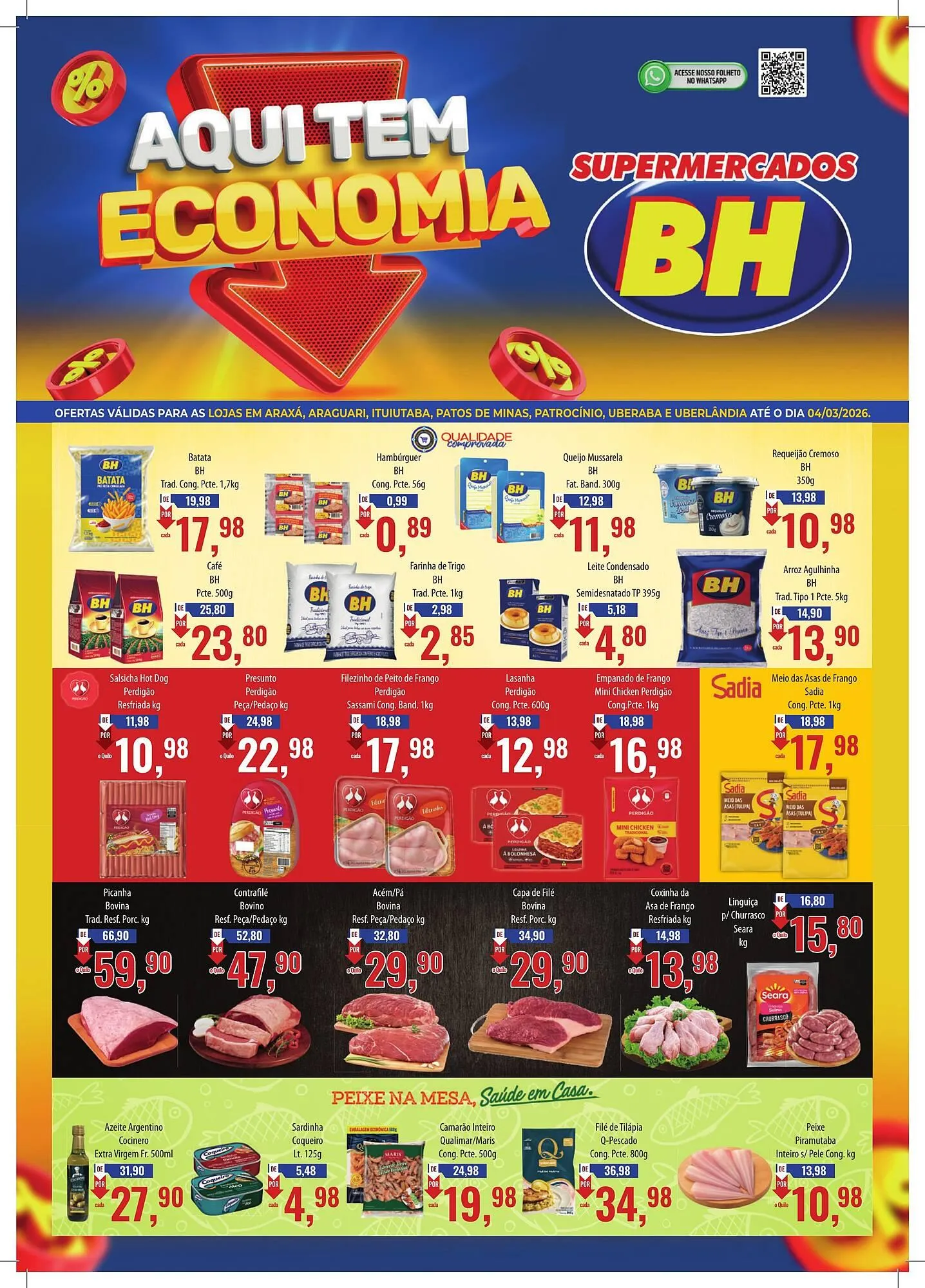 Encarte de Folheto Supermercados BH 26 de fevereiro até 4 de março 2026 - Pagina 1