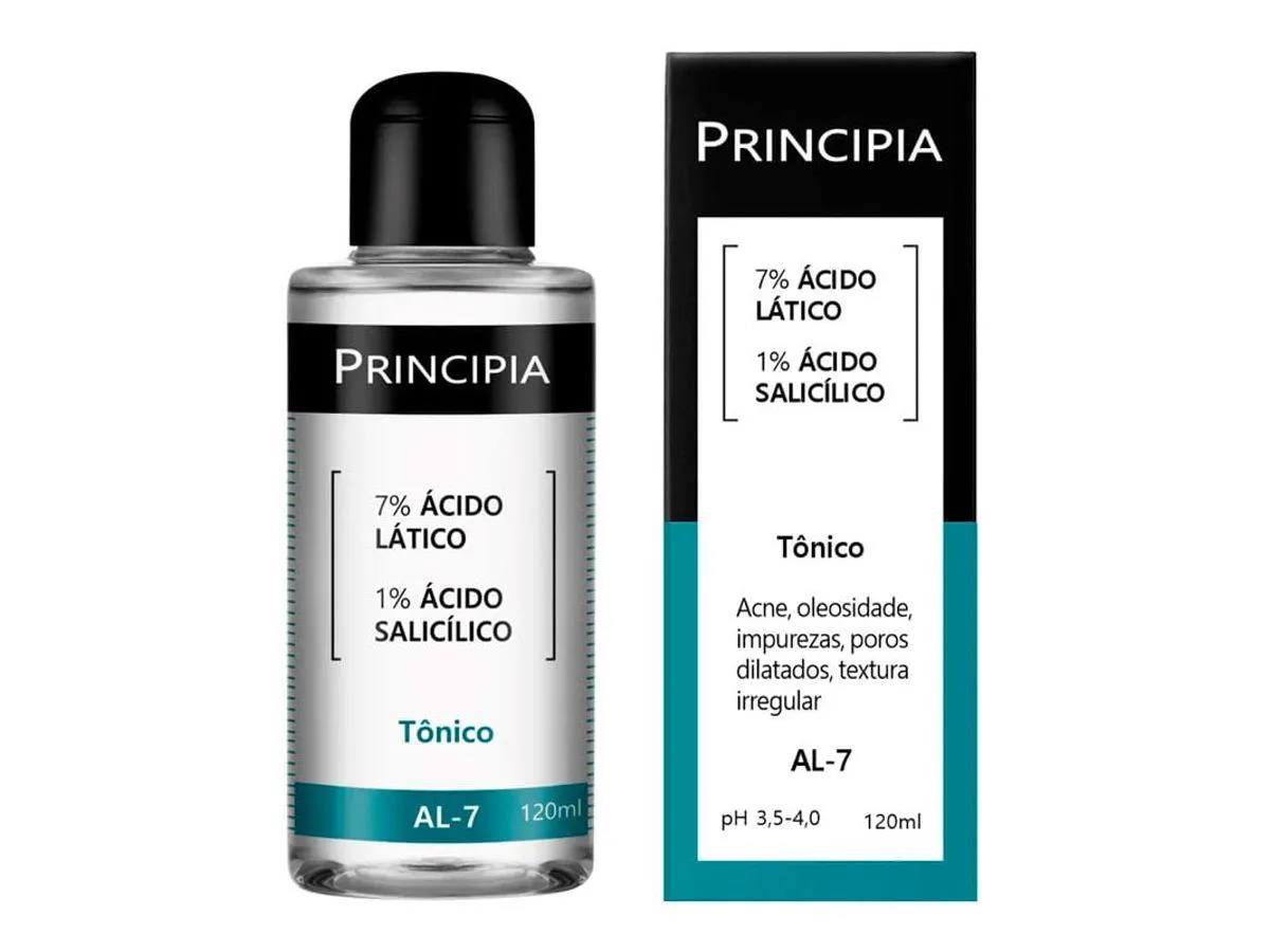 Tônico Facial Principia AL-7 Ácido Lático + Ácido Salicílico 120ml