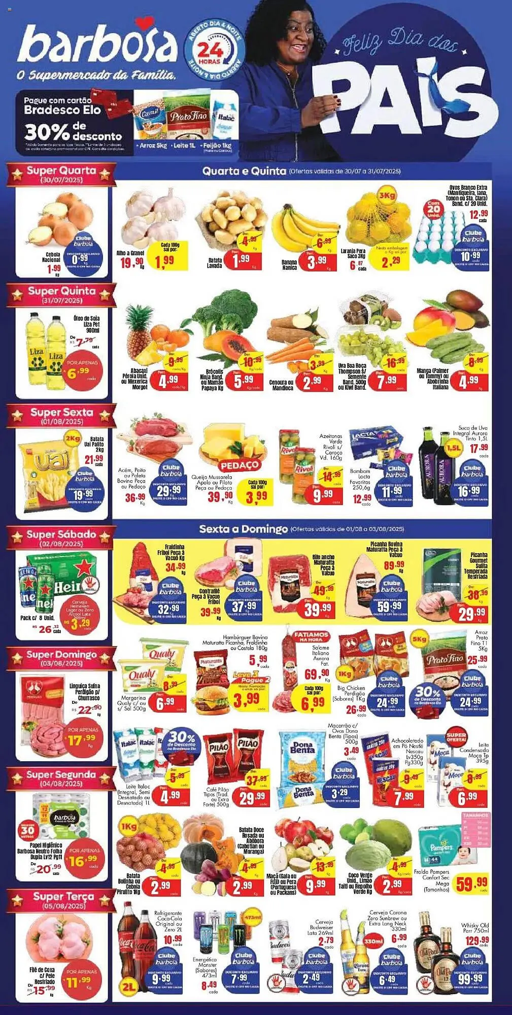 Encarte de Catálogo Barbosa Supermercados 30 de julho até 5 de agosto 2025 - Pagina 1