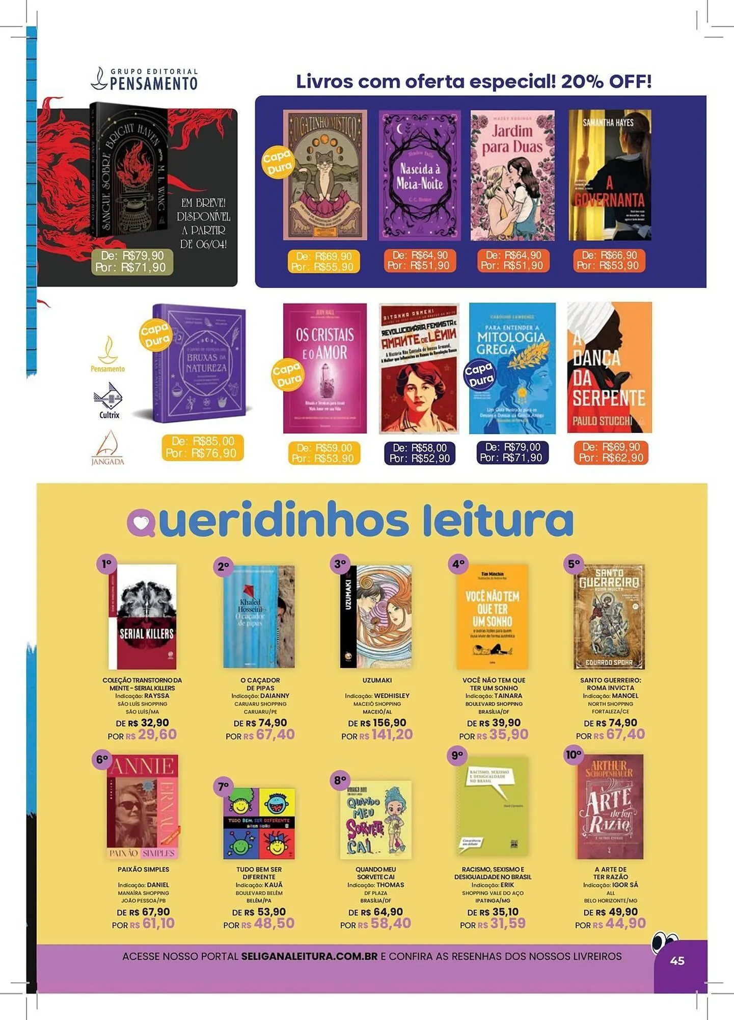 Encarte de Catálogo Livraria Leitura 2 de março até 31 de março 2026 - Pagina 45