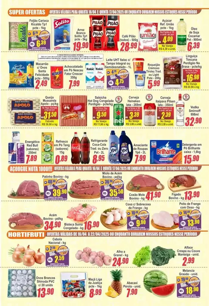 Encarte de Encarte Serrano Supermercado 16 de abril até 17 de abril 2025 - Pagina 2