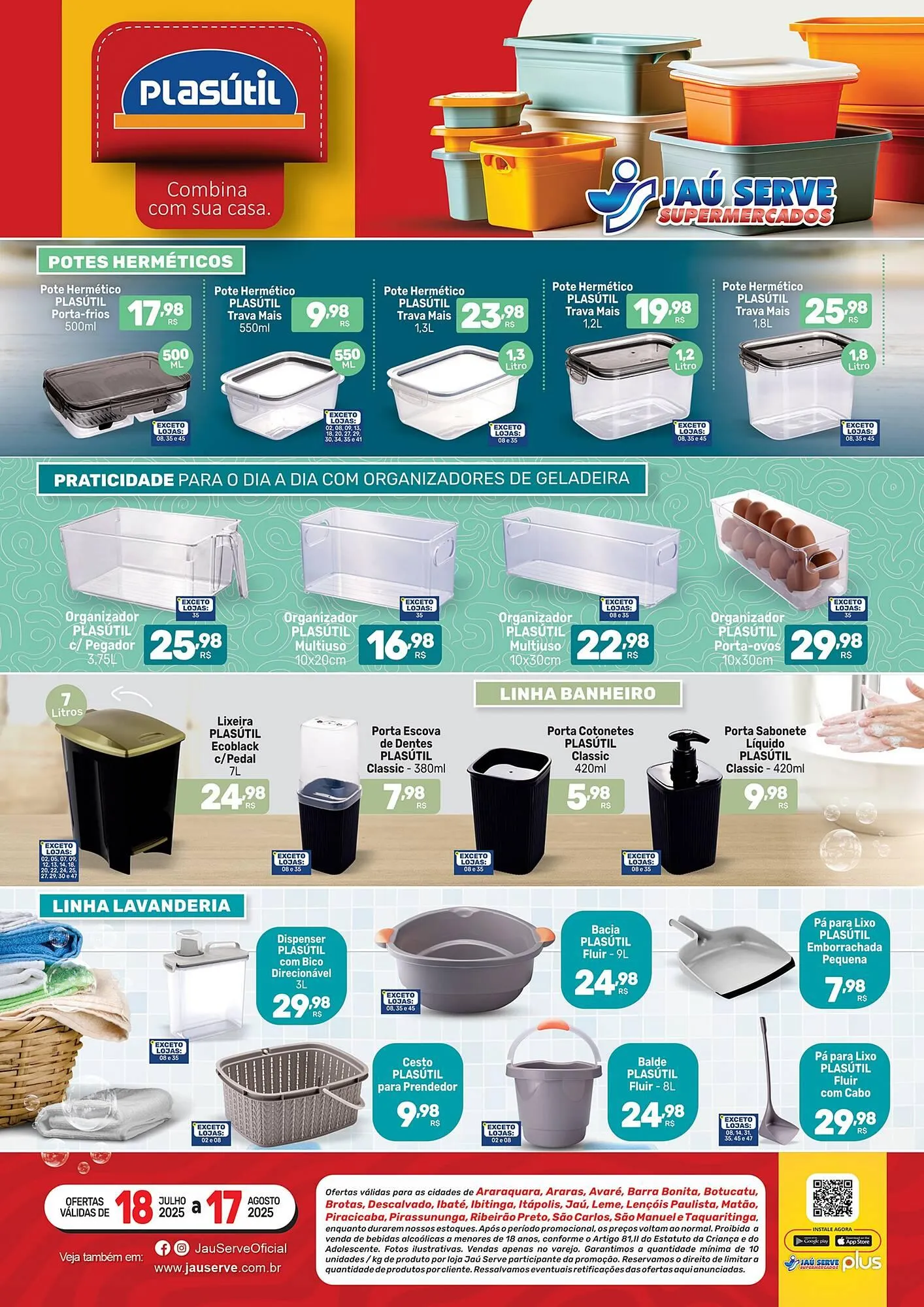 Encarte de Catálogo Supermercados Jau Serve 21 de julho até 17 de agosto 2025 - Pagina 1