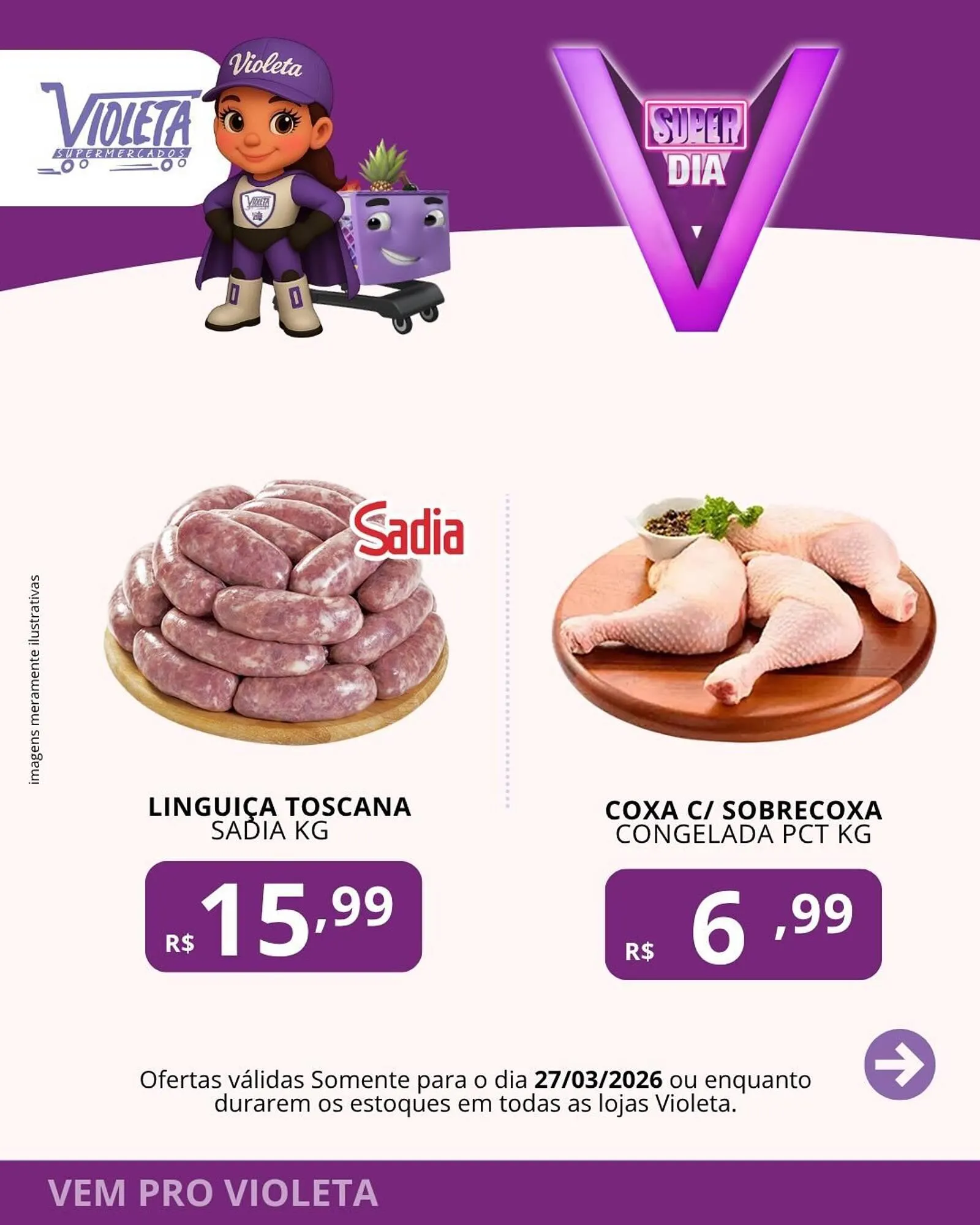 Encarte de Catálogo Violeta Supermercados 27 de março até 27 de março 2026 - Pagina 2