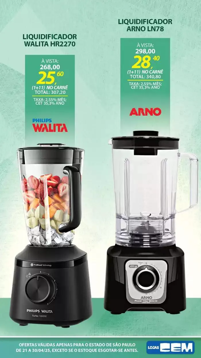 Encarte de Encarte Lojas Cem 18 de abril até 30 de abril 2025 - Pagina 62