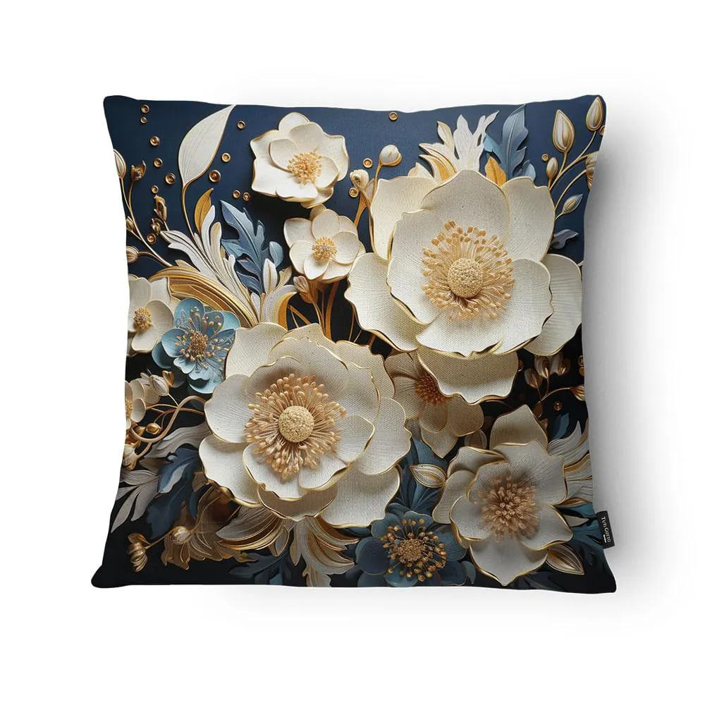 Capa Almofada Floresta Viva IA2426 Veludo Fundo Azul 43x43cm IA2426 - Tuti Gottô