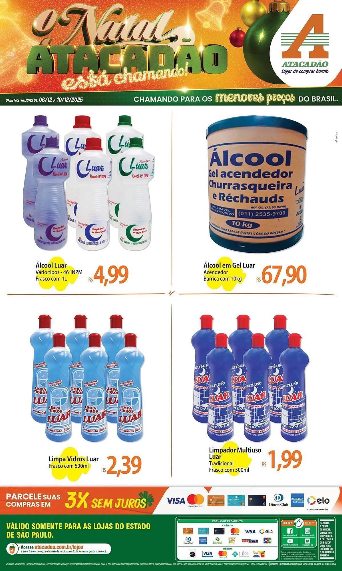 Encarte de Folheto Atacadão 9 de dezembro até 10 de dezembro 2025 - Pagina 1