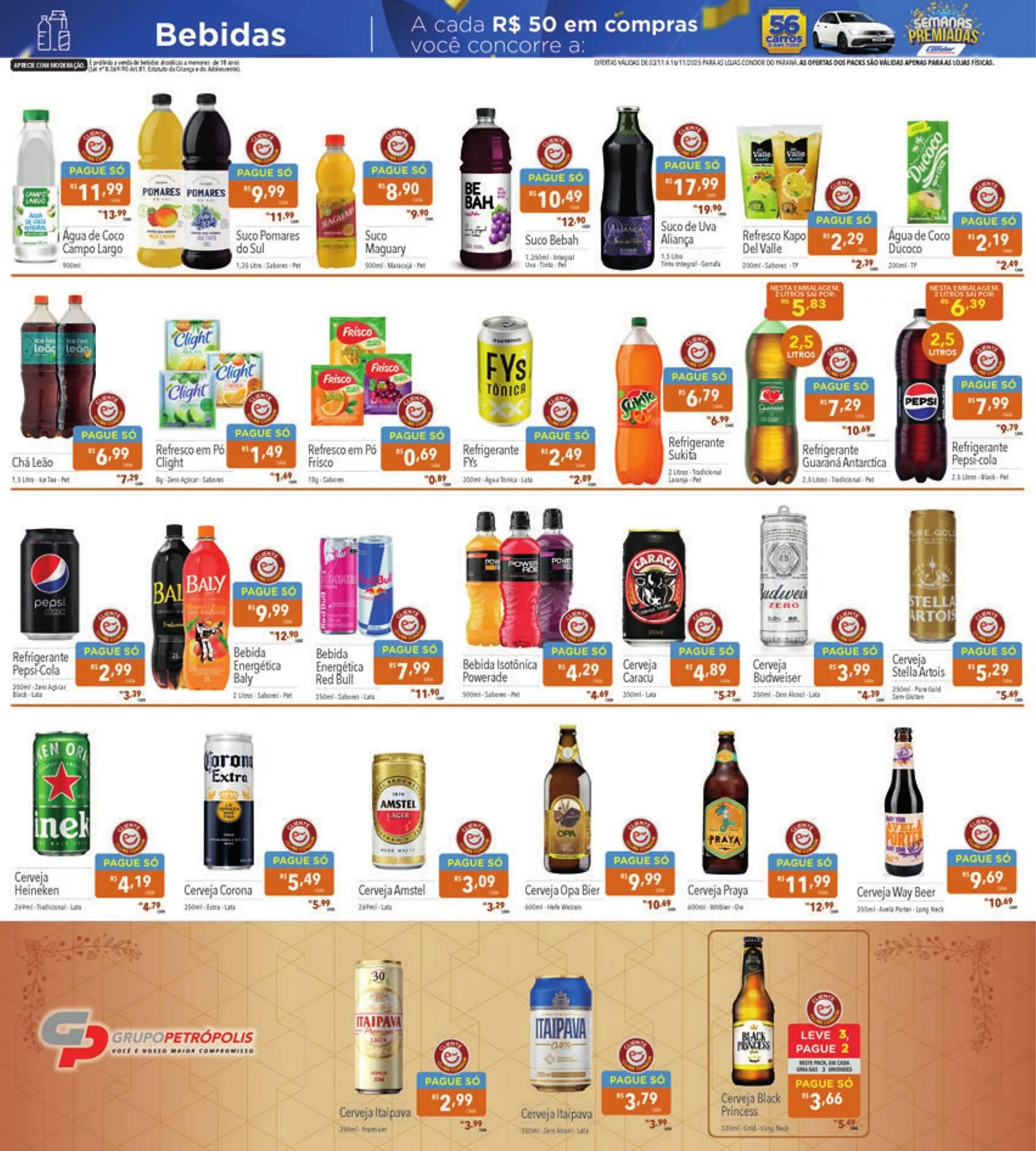 Encarte de Catálogo Supermercados Condor 3 de novembro até 16 de novembro 2025 - Pagina 18