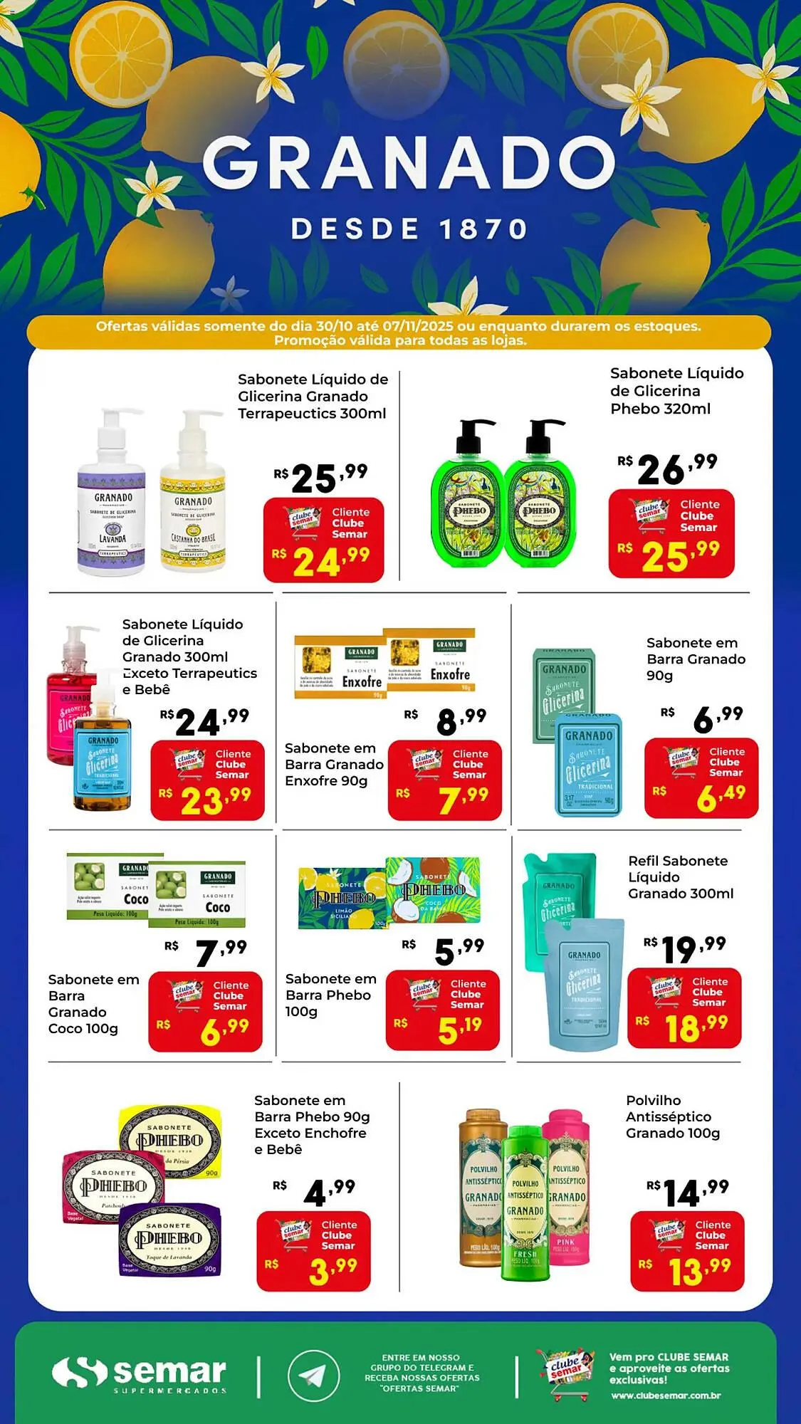 Encarte de Folheto Semar Supermercado 30 de outubro até 8 de novembro 2025 - Pagina 1