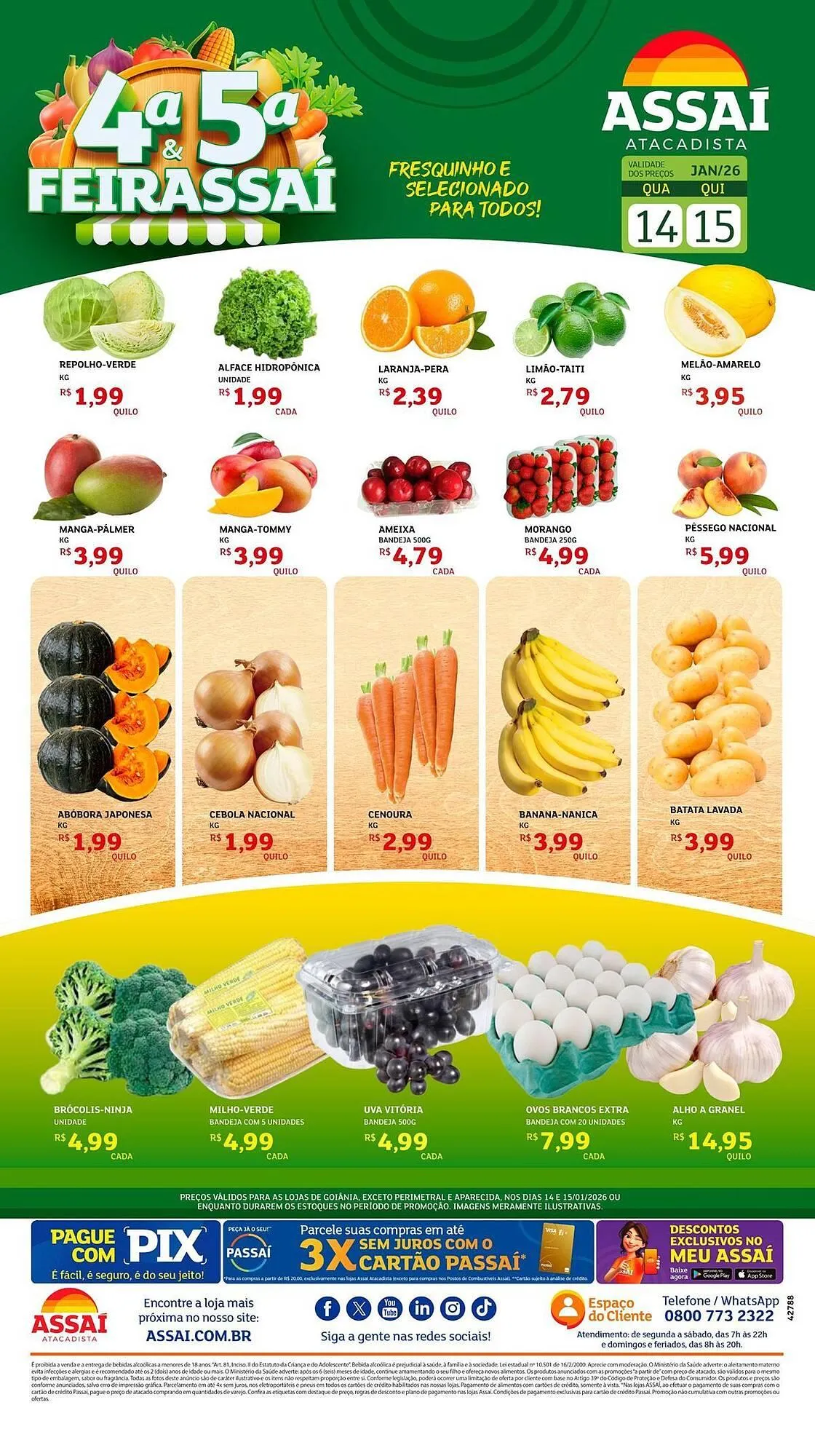 Encarte de Encarte Assaí Atacadista 14 de janeiro até 15 de janeiro 2026 - Pagina 1