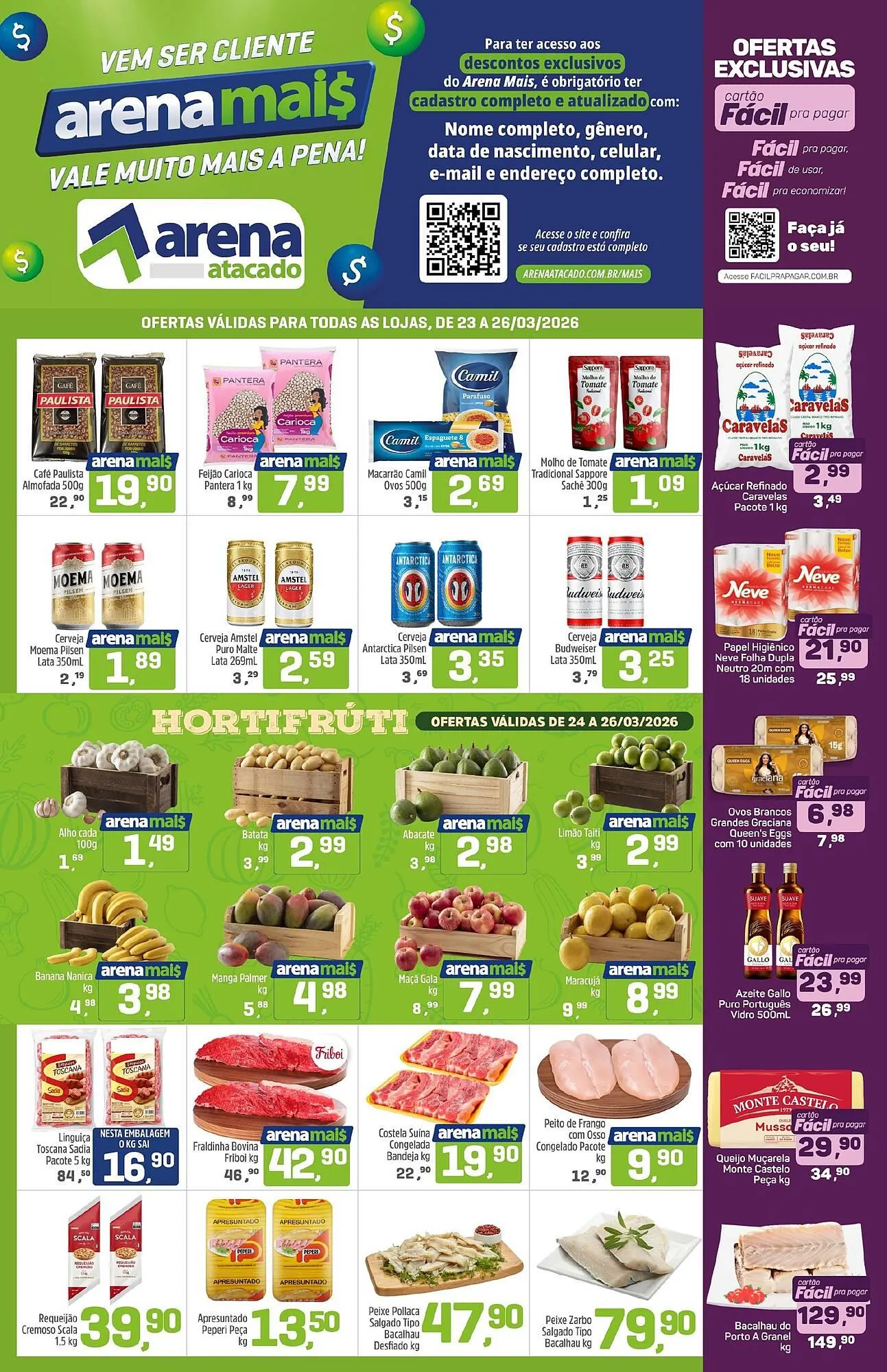 Encarte de Folheto Arena Atacado 23 de março até 26 de março 2026 - Pagina 1