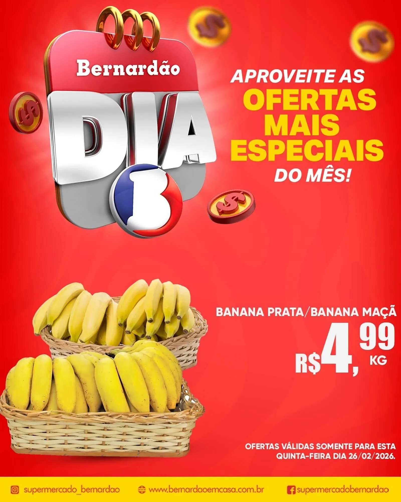 Encarte de Catálogo Supermercado Bernardão 26 de fevereiro até 26 de fevereiro 2026 - Pagina 1