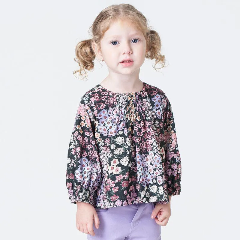 Blusa Toddler Menina Bouquet Rosa