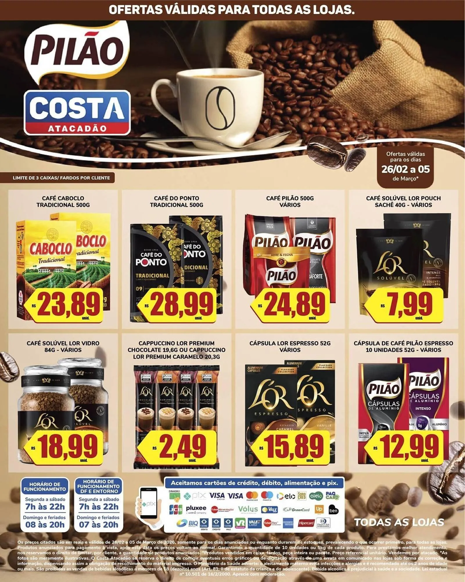 Encarte de Tabloide Costa Atacadão 26 de fevereiro até 5 de março 2026 - Pagina 1