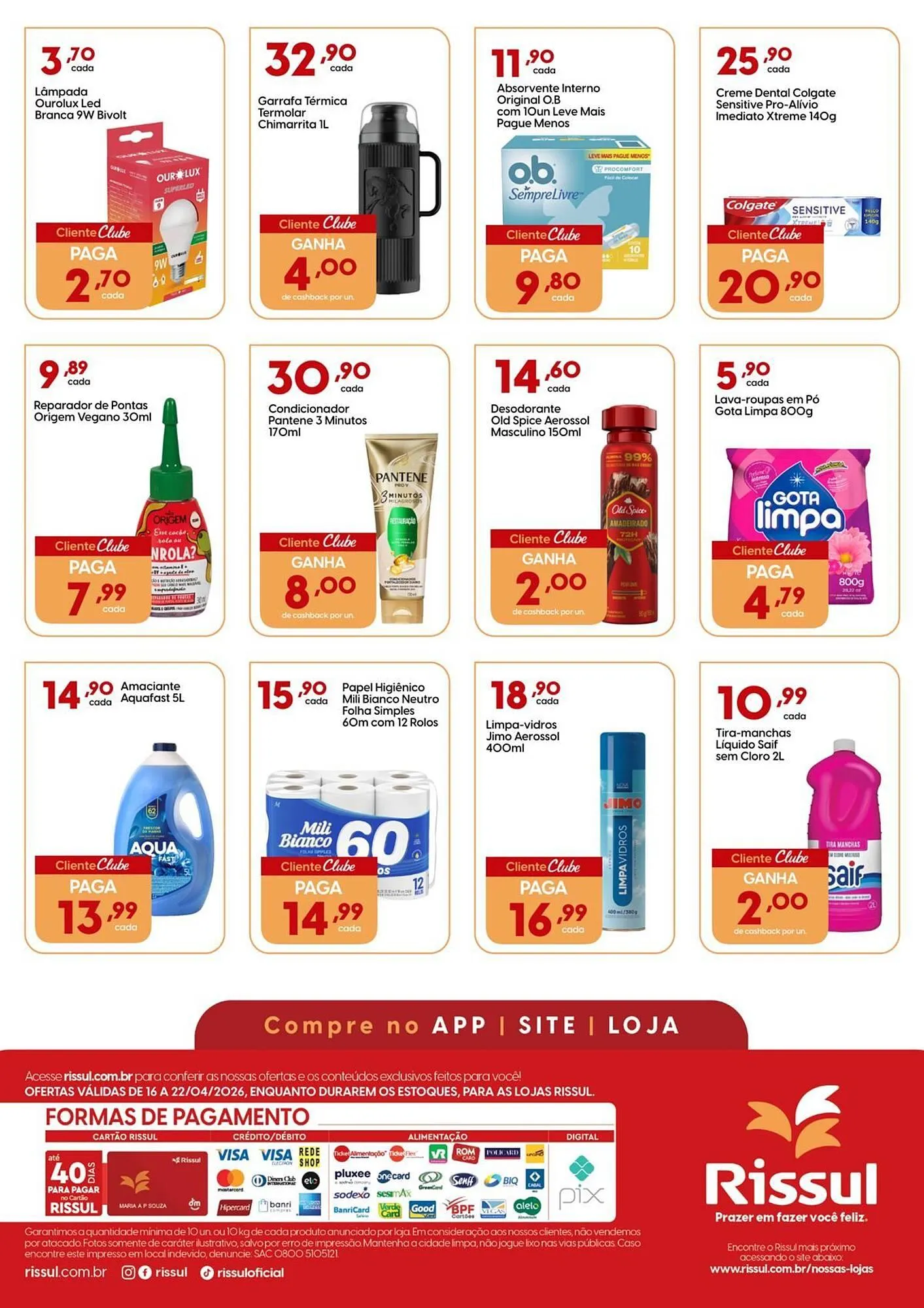 Encarte de Catálogo Supper Rissul 16 de abril até 22 de abril 2026 - Pagina 4