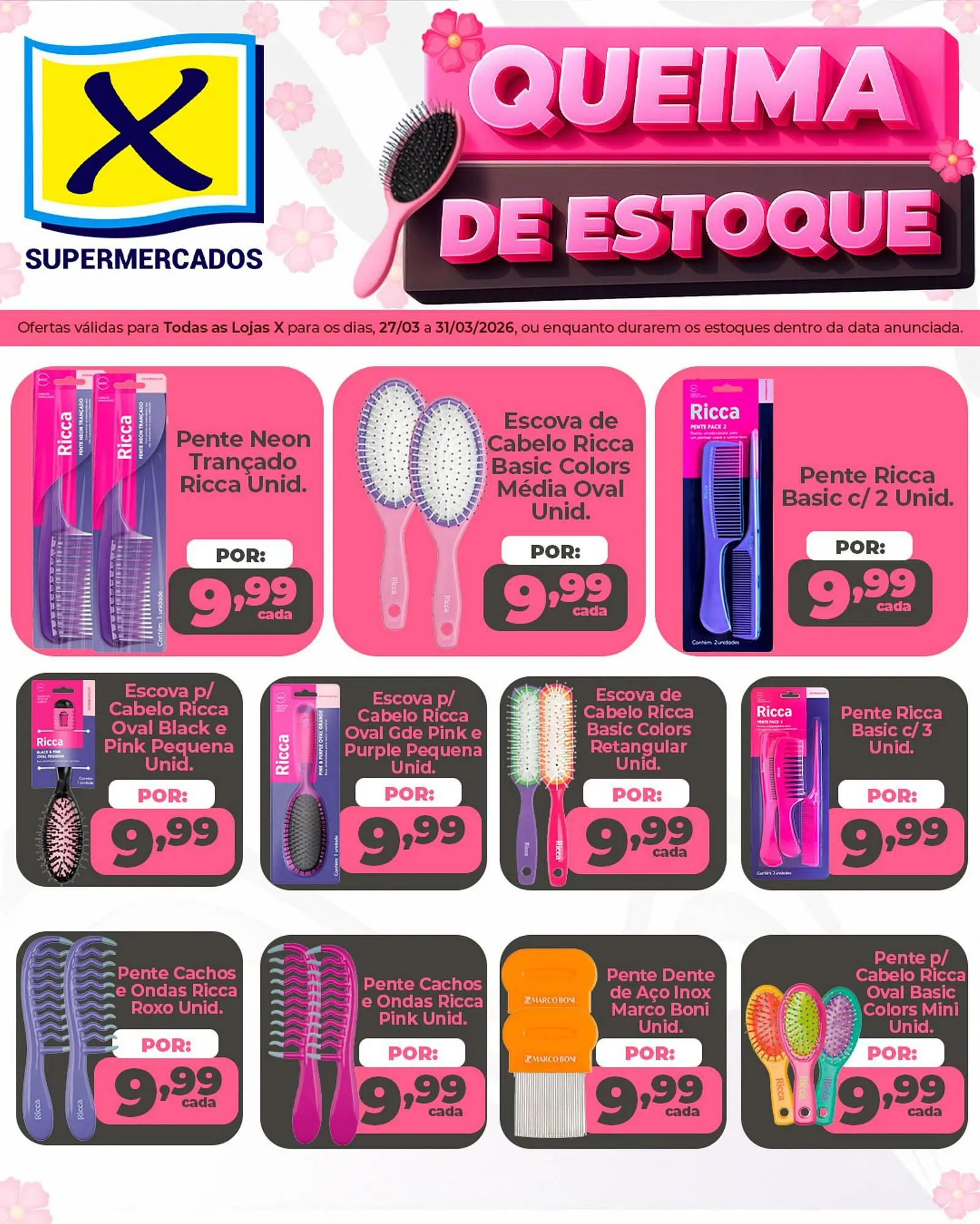 Encarte de Folheto X Supermercados 27 de março até 31 de março 2026 - Pagina 1