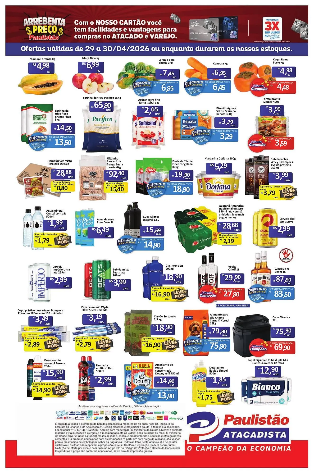 Encarte de Catálogo Paulistão Supermercados 29 de abril até 30 de abril 2026 - Pagina 2