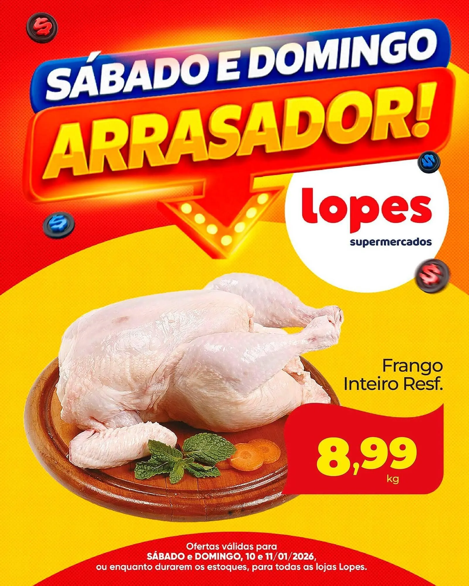 Encarte de Folheto Lopes Supermercados 10 de janeiro até 11 de janeiro 2026 - Pagina 1
