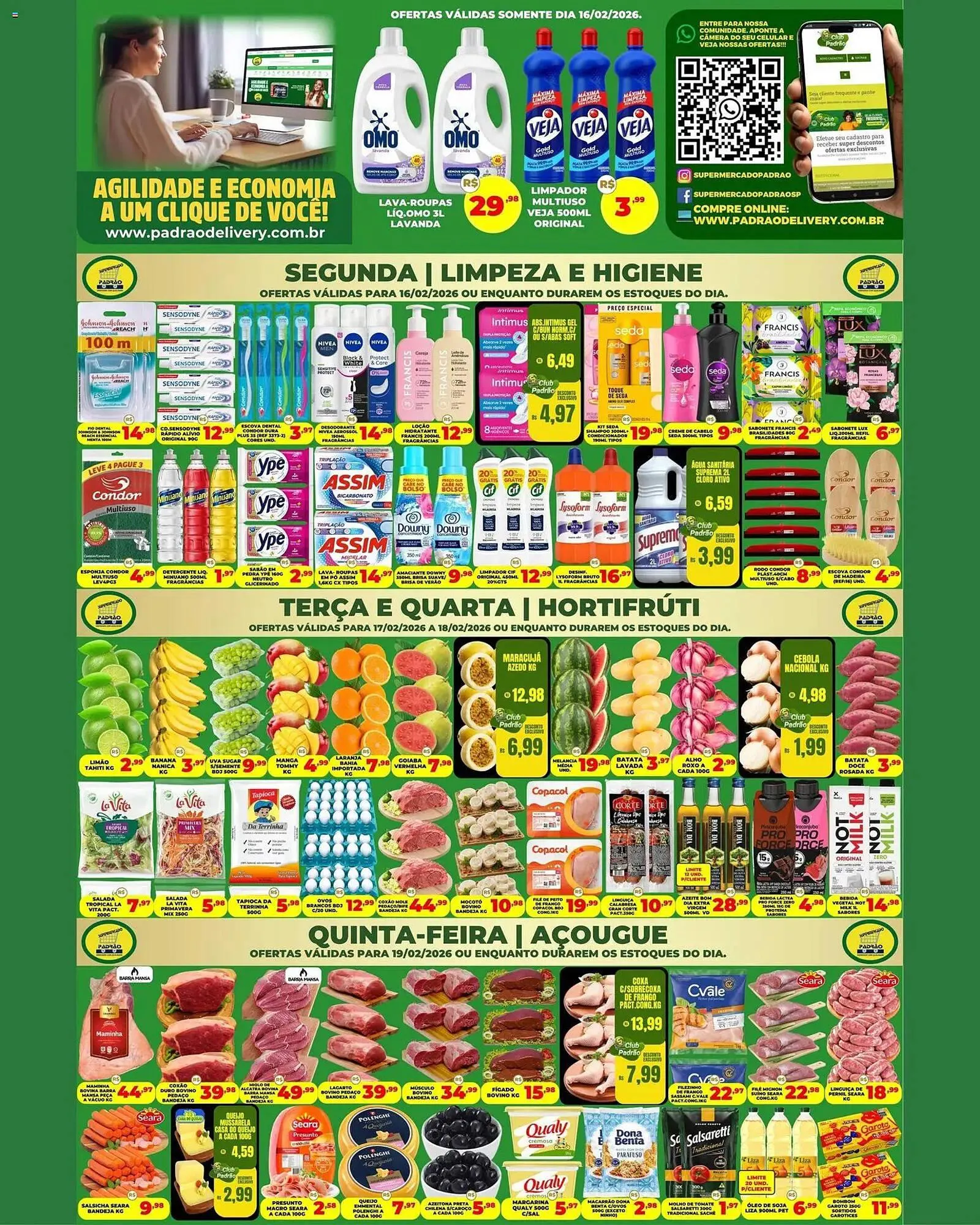 Encarte de Folheto Supermercado Padrão 16 de fevereiro até 20 de fevereiro 2026 - Pagina 1